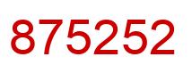 Number 875252 red image