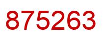 Number 875263 red image