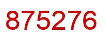 Number 875276 red image