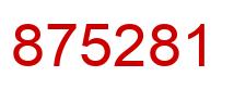 Number 875281 red image