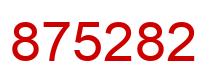 Number 875282 red image