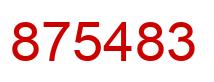 Number 875483 red image