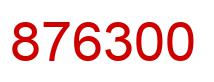Number 876300 red image