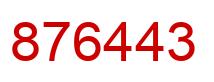 Number 876443 red image