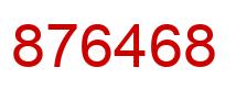 Number 876468 red image