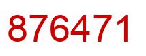 Number 876471 red image