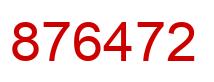 Number 876472 red image
