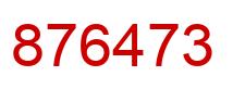 Number 876473 red image
