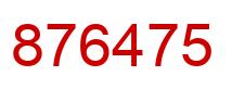 Number 876475 red image
