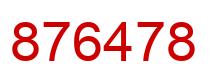 Number 876478 red image