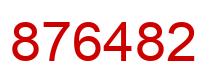 Number 876482 red image