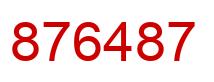Number 876487 red image