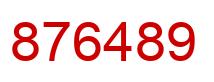 Number 876489 red image