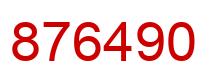 Number 876490 red image