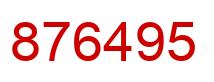 Number 876495 red image