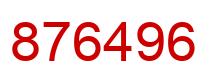 Number 876496 red image
