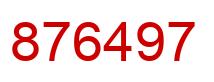 Number 876497 red image