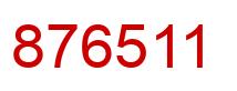 Number 876511 red image