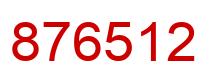 Number 876512 red image