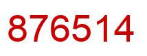 Number 876514 red image