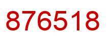 Number 876518 red image