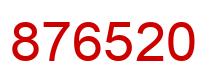Number 876520 red image