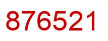 Number 876521 red image