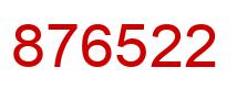 Number 876522 red image