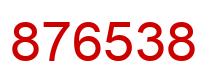 Number 876538 red image