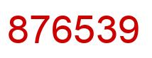 Number 876539 red image