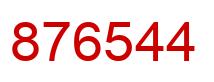 Number 876544 red image