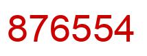 Number 876554 red image