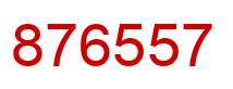 Number 876557 red image