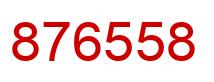 Number 876558 red image