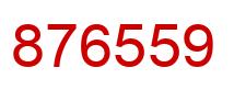 Number 876559 red image