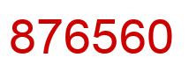 Number 876560 red image