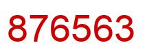 Number 876563 red image