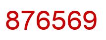 Number 876569 red image