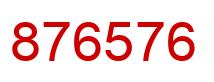 Number 876576 red image