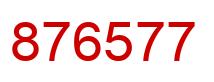Number 876577 red image