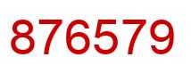 Number 876579 red image