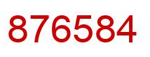 Number 876584 red image