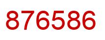Number 876586 red image