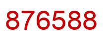 Number 876588 red image