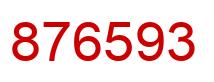 Number 876593 red image