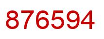 Number 876594 red image
