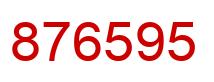 Number 876595 red image