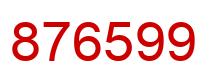 Number 876599 red image