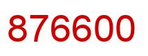 Number 876600 red image