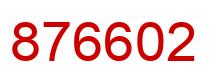 Number 876602 red image